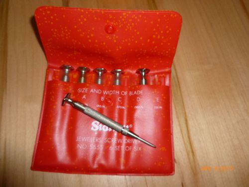 Starrett Jewelers Screw Driver Set No. S555 Set Of 6