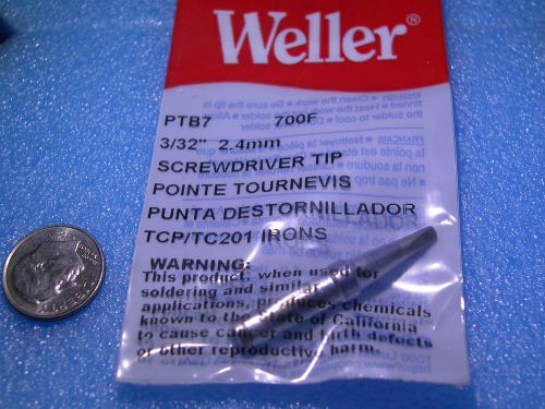 Qty-3  WELLER SOLDER TIP PTB7 700F 3/32&#034; 2.4mm SCREWDRIVER TIP NEW NIB