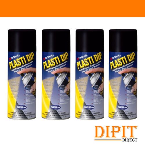 Performix plasti dip matte black 4 pack rubber coating spray 11oz aerosol cans for sale