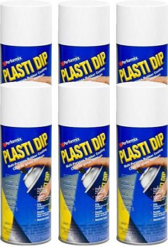 PERFORMIX PLASTI DIP WHITE CASE of 6 11OZ RUBBER HANDLE SPRAY NEW