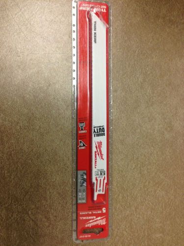 MILWAUKEE 9 In. 14TPI Sawzall Blade (5 Pack) New