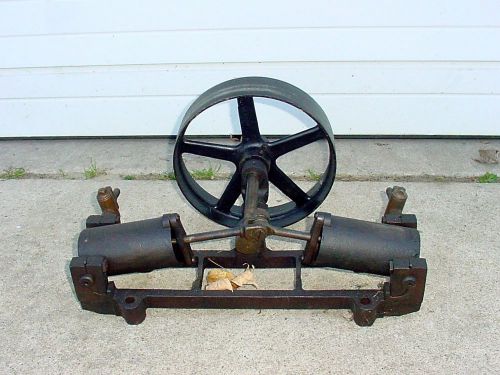 Unusual Vtg Antique Bishop Babcock Air Compressor Hit Miss Gas Steam Engine