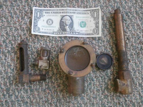 4 SIGHT GLASS GAUGE HITMISS STATIONARY STEAM ENGINE Lubricator Winker Early Auto