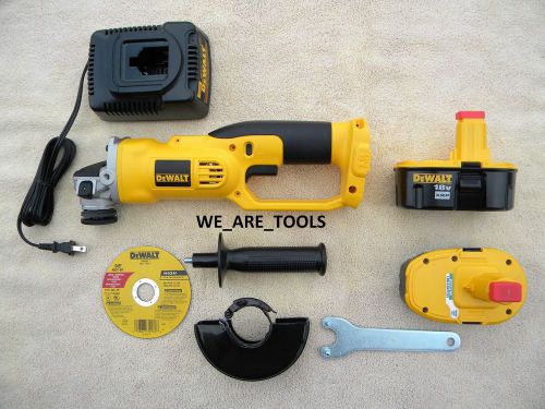 Dewalt dc411 18v cordless grinder 4 1/2&#034;, dc9096 2 batteries,charger 18 volt xrp for sale