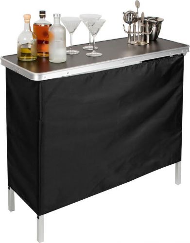 Portable bar table black slim lightweight versatile space saver pub high top new for sale