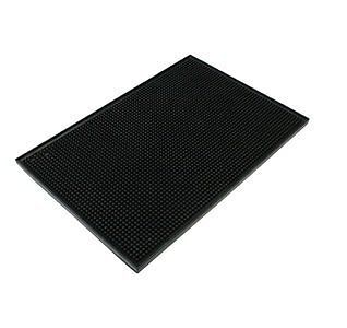 Large 18&#034;x12&#034; Rubber Bar Service Spill Mat, Black Brand New!