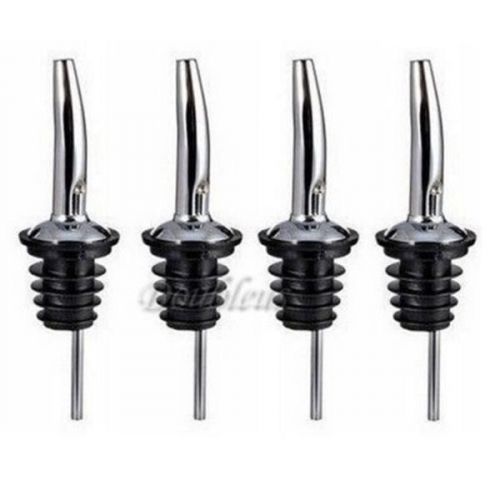 4Pcs Liquor Spirit Pourer Wine Stainless Steel Bottle Spout Bar Liquor Stopper