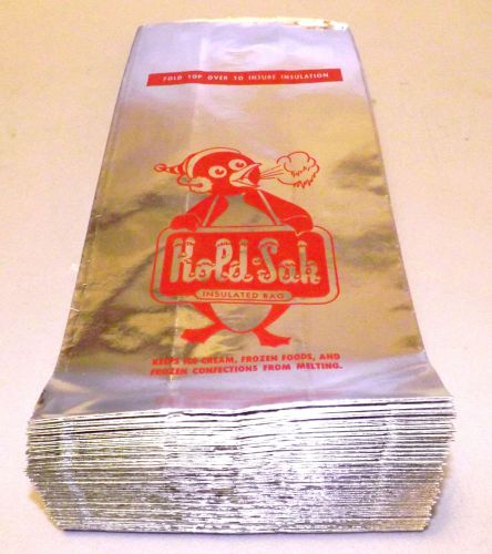 Foil bag quart size for ice cream frozen foods 100 count 5.25&#034;x3.5&#034;x12.5&#034; for sale