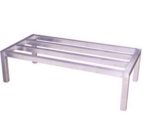 TWO (2) HEAVY DUTY ALUMINUM DUNNAGE RACKS - 20&#034; X 60&#034; X 12&#034;