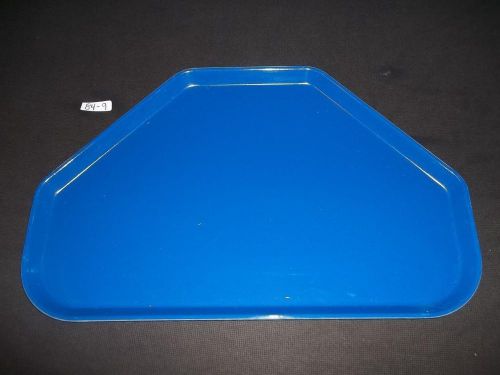 (12 )Carlisle 1422FG014 14&#034; x 22&#034; Glasteel Cobalt Blue Trapezoid Fiberglass Tray