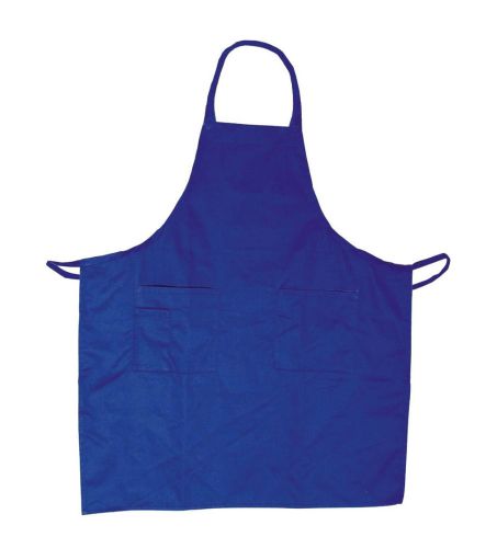 Bib Apron 2 Pouch &amp; 1 Pen Pocket Restaurant Blue 12pcs