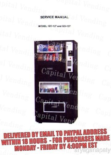 Genesis Vending Model GO-127 &amp; GO-137 Service Manual (32 pages) PDF by email