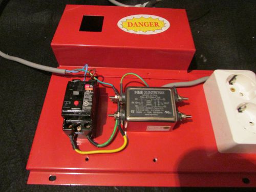 Fine suntronics sn-e10h-cm noise filter 20 amp 2 pole breaker from vending mach. for sale