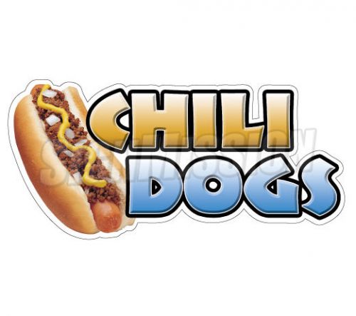 Chili dogs concession decal hot dog cart trailer stand sticker equipment for sale