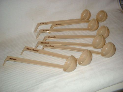 Lot 9 Set Cambro 10&#034; Beige Ladles Salad Bar Ladles NSF Made in USA Camwear