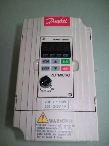 Danfoss vlt micro drive 176f7302  -  2hp  -   3 phase power converter for sale