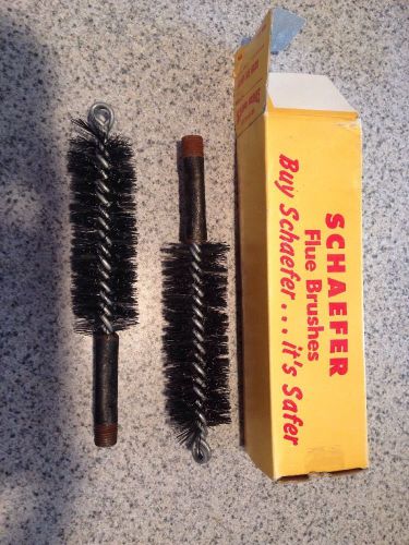 Two Schaefer Flue Brushes 1-3/4&#034; Flue 1-1/2&#034; Actual Diameter