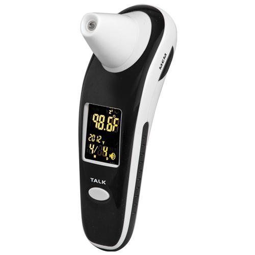 Healthsmart® digiscan forehead &amp; ear thermometer, black/white, digital/verbal re for sale