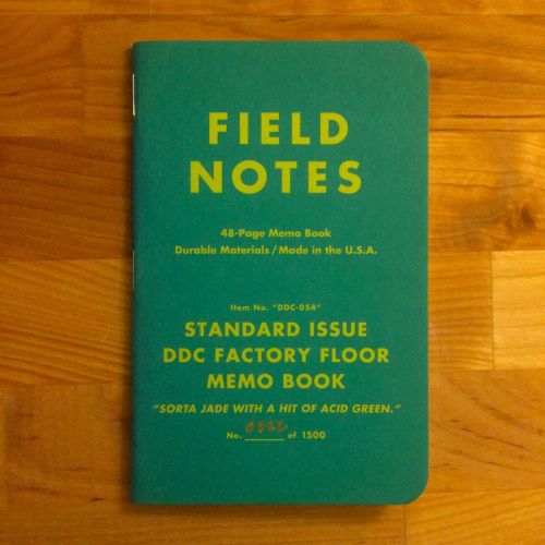 Field Notes Brand / DDC - Single DDC Factory Floor &#039;Sorta Jade&#039;