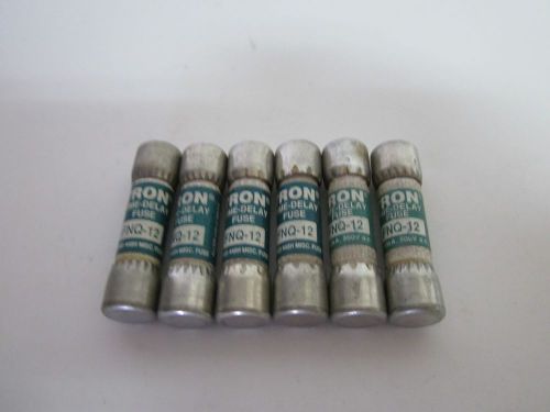 LOT OF 6 COOPER BUSSMANN FNQ-12 FUSE NEW NO BOX