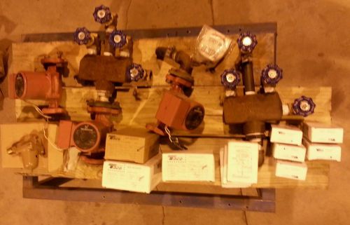 Plumbing supplies, outdoor boiler, Grundfos pumps, manifolds, tempering valve...