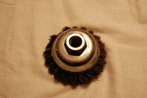 Weiler 3-1/2&#034; knot wire cup brush 5/8&#034;-11 for sale