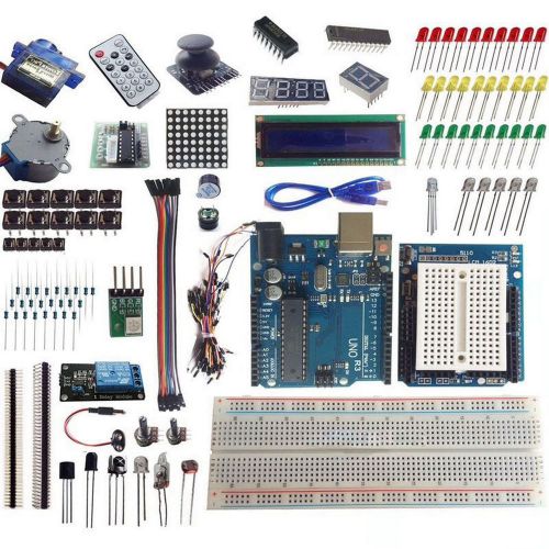 UNO R3 Starter Kit 1602 LCD Dot Matrix Breadboard LED Resistor for Arduino HG