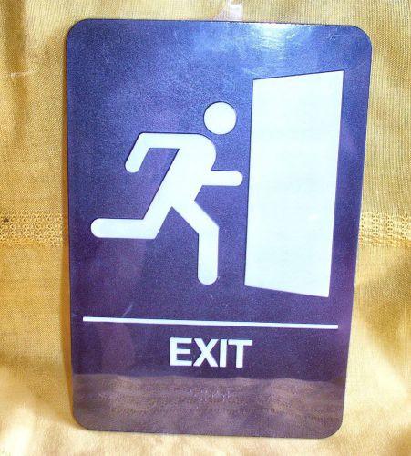 Raised Letter Handicap Exit Sign 6 X 9&#034; ADA Durable High Impact Plastic