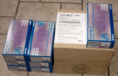 700 VWR  89038-272 Soft Nitrile Examination Gloves, LARGE, 7 Boxes of 100 each