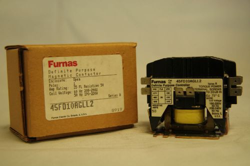 Furnas 45FD10AGLL2 Definite Purpose Magnetic Contactor 35 50 Amp 1 Pole 240V