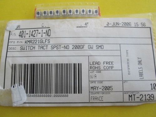 SWITCH TACT SPST-NO 200GF GW SMD (1 item)