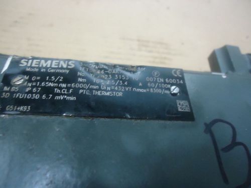 SIEMENS SERVO DRIVE MOTOR 1FT5074 OAF-71-1-Z    &#034;B&#034;