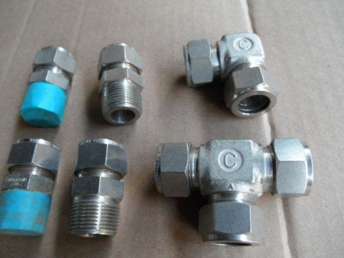 SWAGELOK CRAWFORD 316 3/4 TEE ELBOW CONNECTOR COMPRESSION  NPT