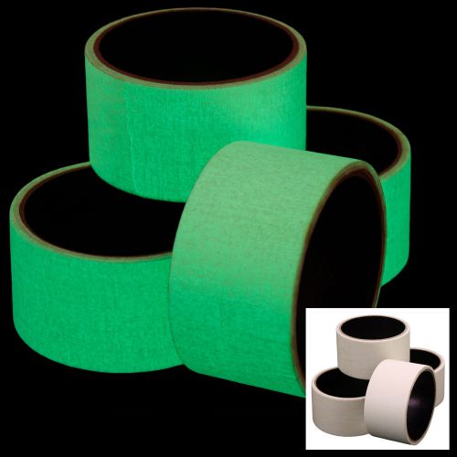 4 Rolls Glow In The Dark Glowing Duct Tape Kids DIY Craft Repairs 2&#034;x10&#039;/roll