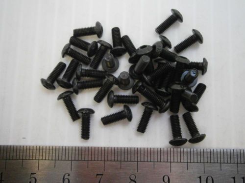M3 8mm button butt soc cap steel alloy black ox machine screw lot of 100 #1491 for sale