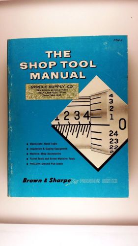 Brown &amp; sharpe the shop tool manual (stm-2) tool catalog for sale