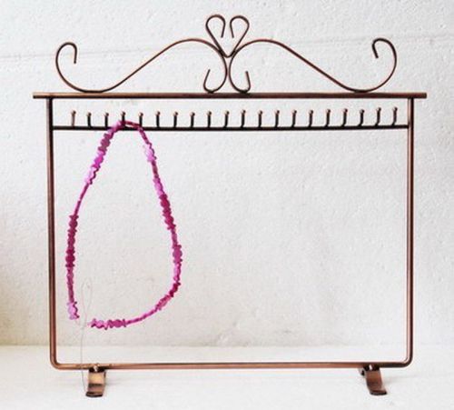 New Necklace Display Holder Copper Tone