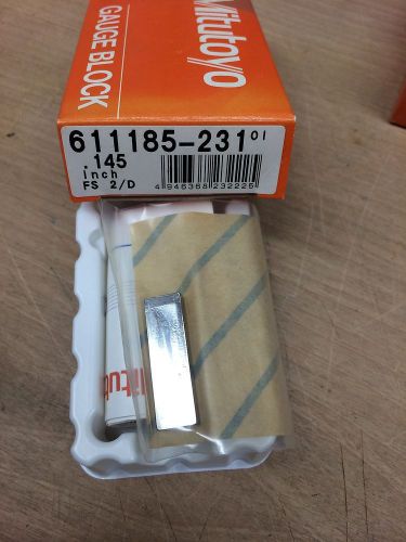 .145&#034; GAUGE BLOCK MITUTOYO FS 2/D #611185-231 (MT086)