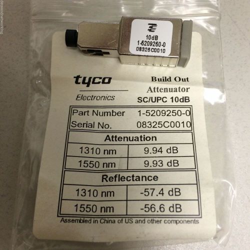 Tyco 1-5209250-0 SC/UPC 10dB BUILD OUT ATTENUATOR