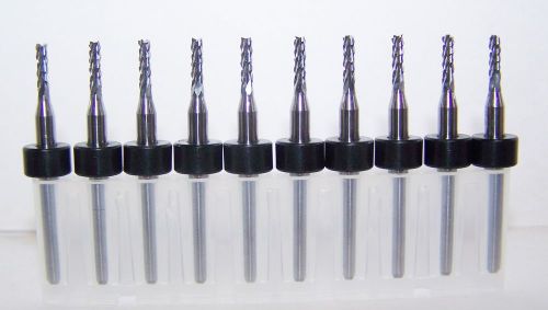 (10)  1.90mm (.0748&#034;) diamond cut carbide router burrs, ft with rings for sale
