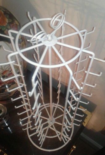 Vintage Spinning Metal Rotating Jewelry Necklace Display Rack