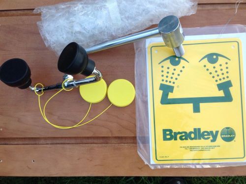 NEW~Bradley S19-270E Swing-Down Eye/Face Wash Station, Deck Mounted