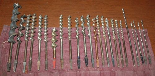 Vintage 24 Bit - Auger Drill Bits Set Various Makers