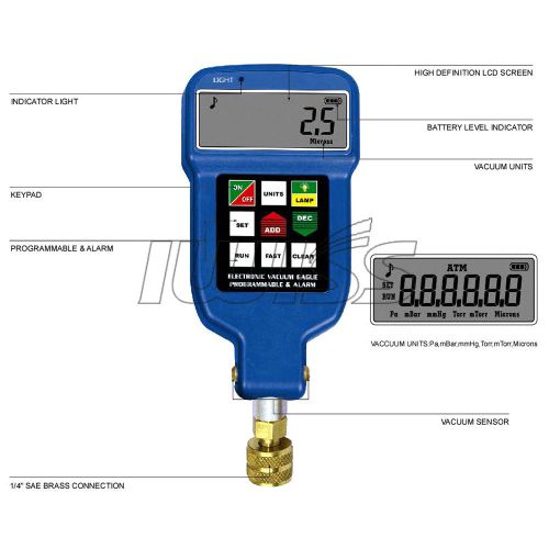 Wk-vg88 refrigerant digital programmable vacuum gauge for sale