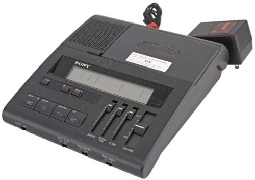 Sony BM-77 Standard Cassette Transcriber Dictation Machine w/Adapter PARTS