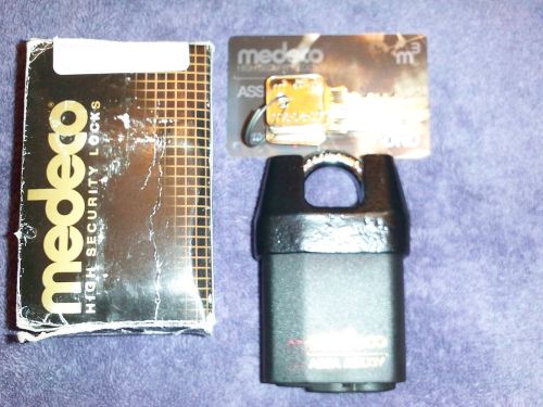 Medeco M3 5/16&#034; Shrouded Boron Alloy Shackle High Security Padlock Lock