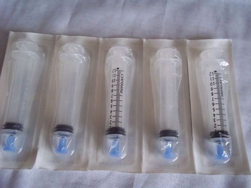 Lot of 5 pcs kendall monoject 12 ml luer syringe with tip cup 1181200555 new for sale