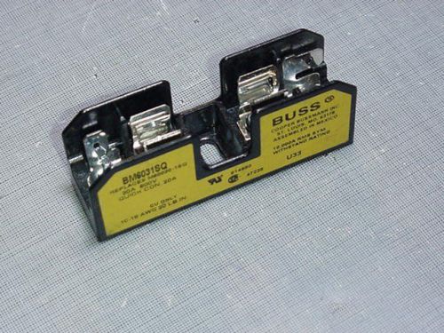 Cooper Bussmann Buss Single Fuse Block Fuse Holder Model BM6031SQ 600V 30A NEW!