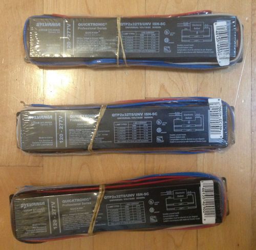 (3) Three Sylvania Quicktronic QTP2x32T8/UNV ISN-SC Ballast