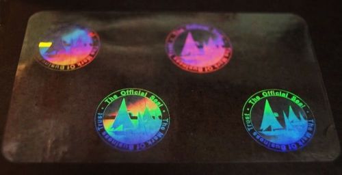 Hologram overlays mark of business overlay inkjet teslin id cards - lot of 25 for sale